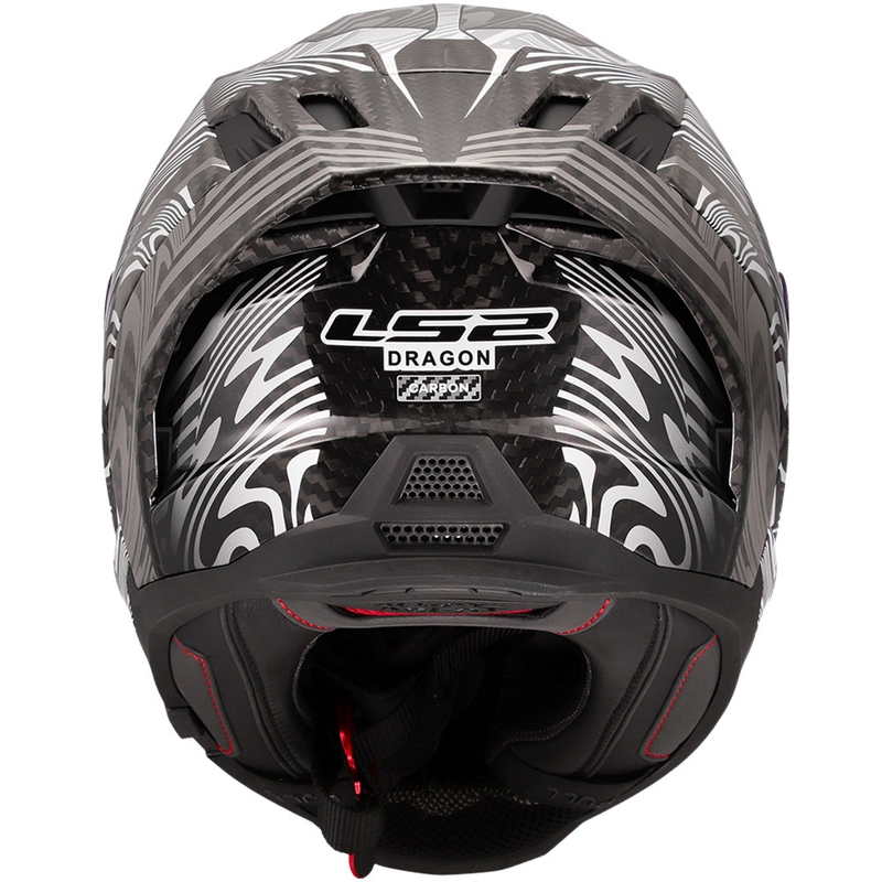 LS2 FF807 Dragon Carbon Enthum motoros zárt bukósisak fényes ezüst