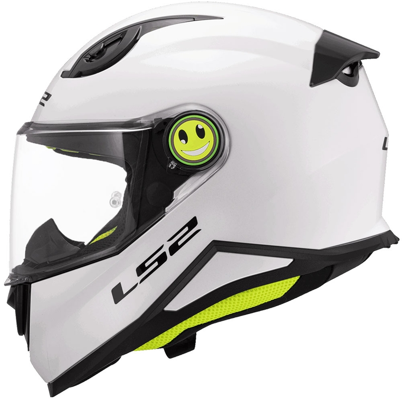 LS2 FF812 Solid gyerek zárt motoros bukósisak fényes fehér