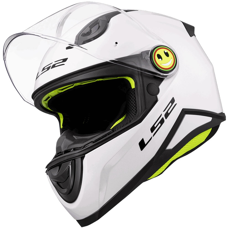 LS2 FF812 Solid gyerek zárt motoros bukósisak fényes fehér