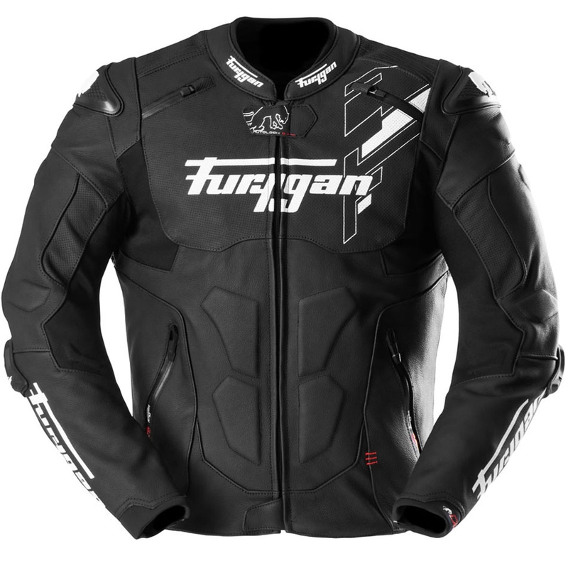 Furygan Raptor Evo 3 motoroso bőrkabát fekete-fehér
