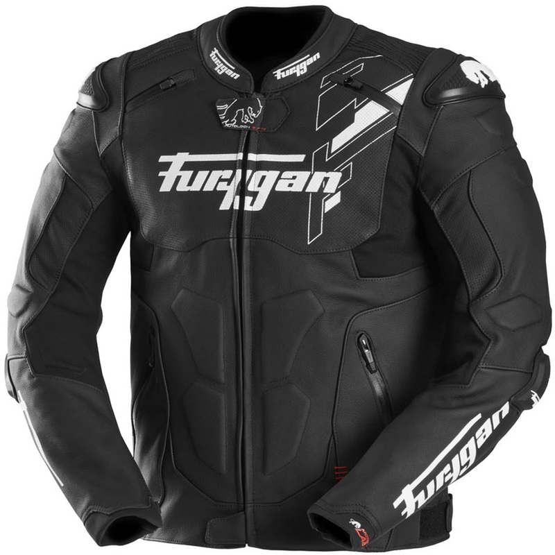 Furygan Raptor Evo 3 motoroso bőrkabát fekete-fehér