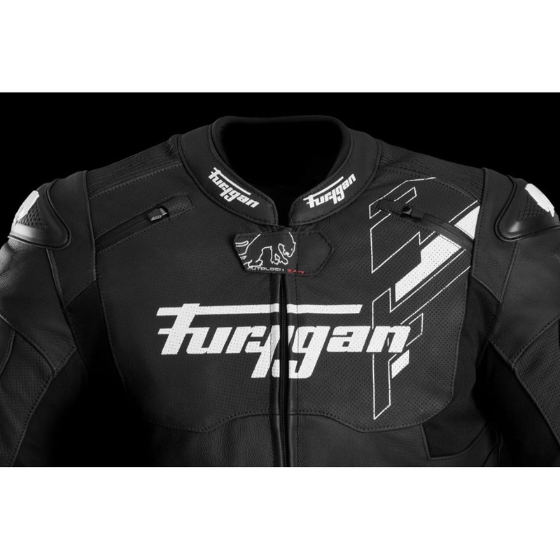 Furygan Raptor Evo 3 motoroso bőrkabát fekete-fehér