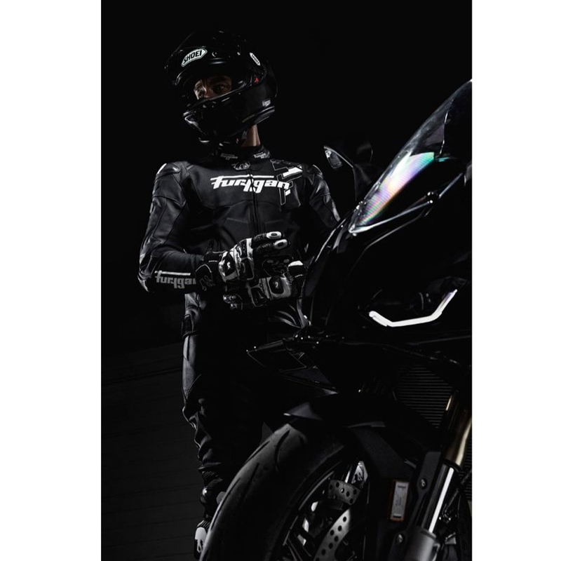 Furygan Raptor Evo 3 motoroso bőrkabát fekete-fehér