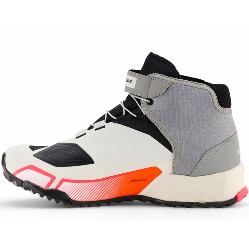 Alpinestars Stella CR-X Drystar női motoros cipő fehér-világosszürke-fekete-fluo rózsaszín