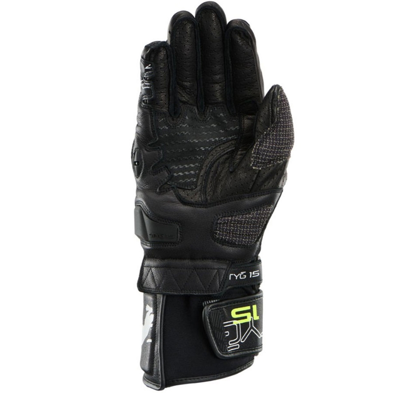 Furygan STYG 15 Vented motoros kesztyű fekete-fehér-fluo sárga
