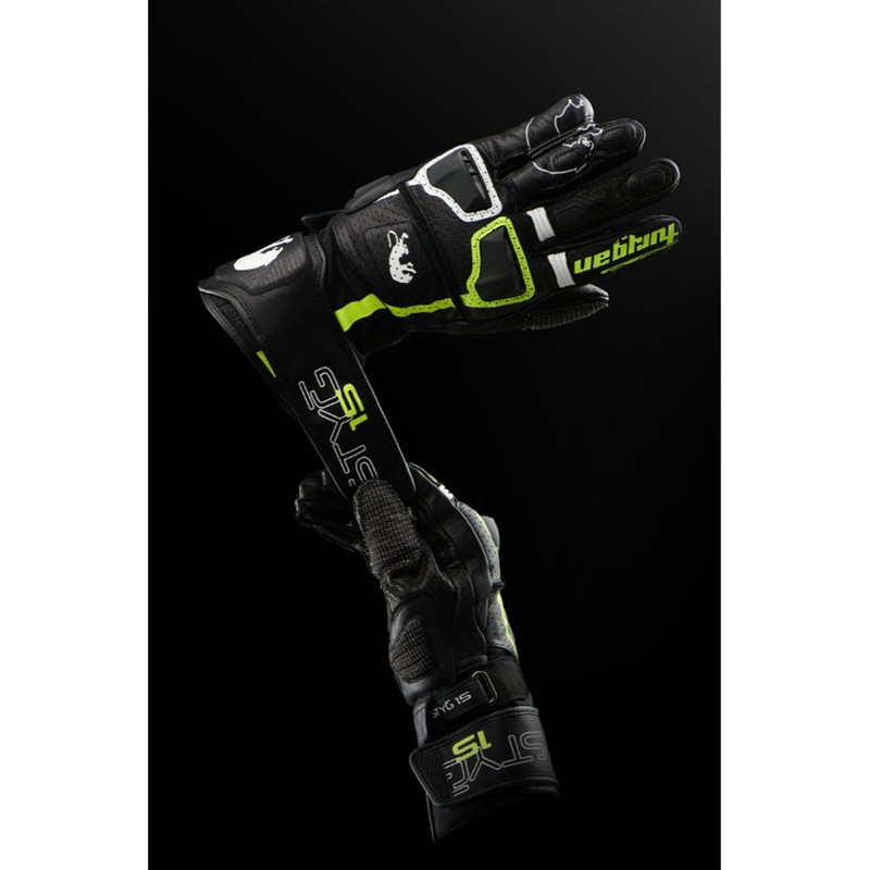 Furygan STYG 15 Vented motoros kesztyű fekete-fehér-fluo sárga