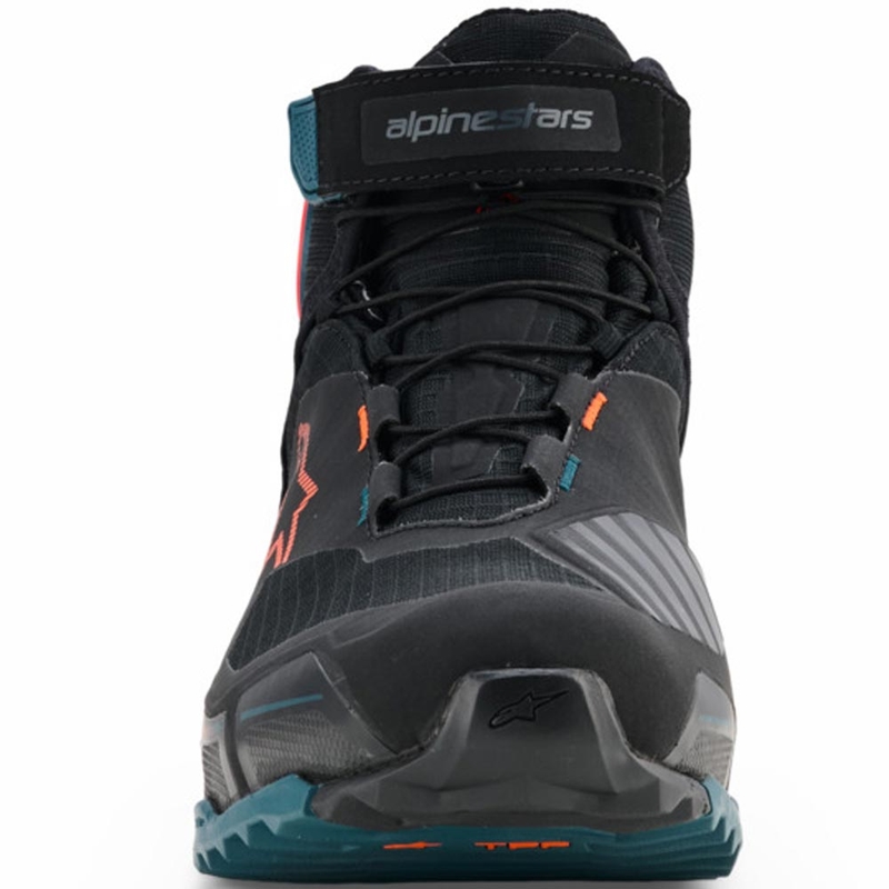Alpinestars CR-X Drystar motoros cipő fekete-kék-fluo narancssárga
