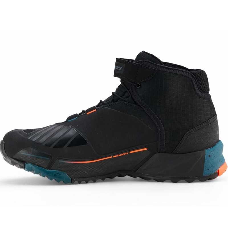 Alpinestars CR-X Drystar motoros cipő fekete-kék-fluo narancssárga