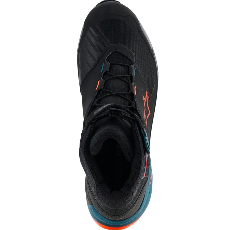 Alpinestars CR-X Drystar motoros cipő fekete-kék-fluo narancssárga