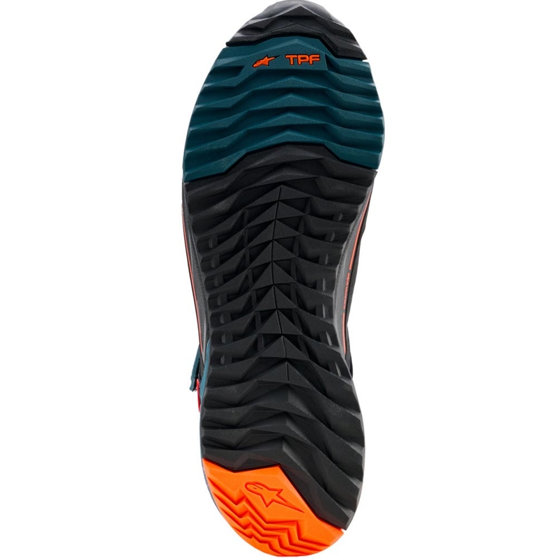 Alpinestars CR-X Drystar motoros cipő fekete-kék-fluo narancssárga