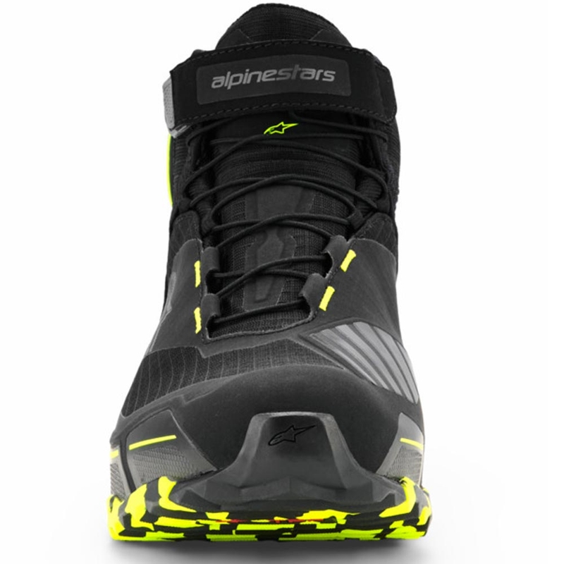 Alpinestars CR-X Drystar motoros cipő fekete-sötétszürke-fluo sárga