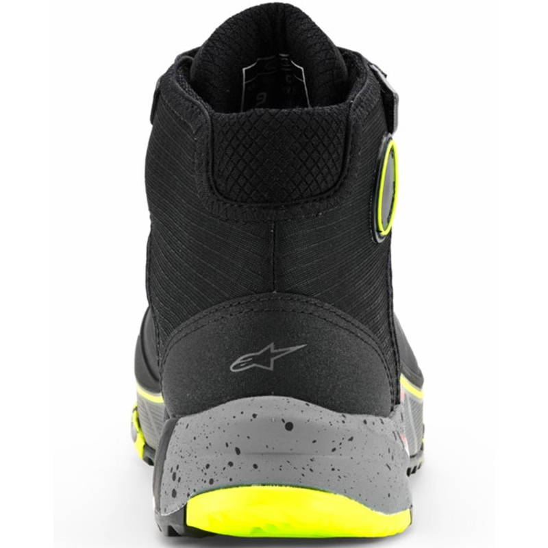 Alpinestars CR-X Drystar motoros cipő fekete-sötétszürke-fluo sárga