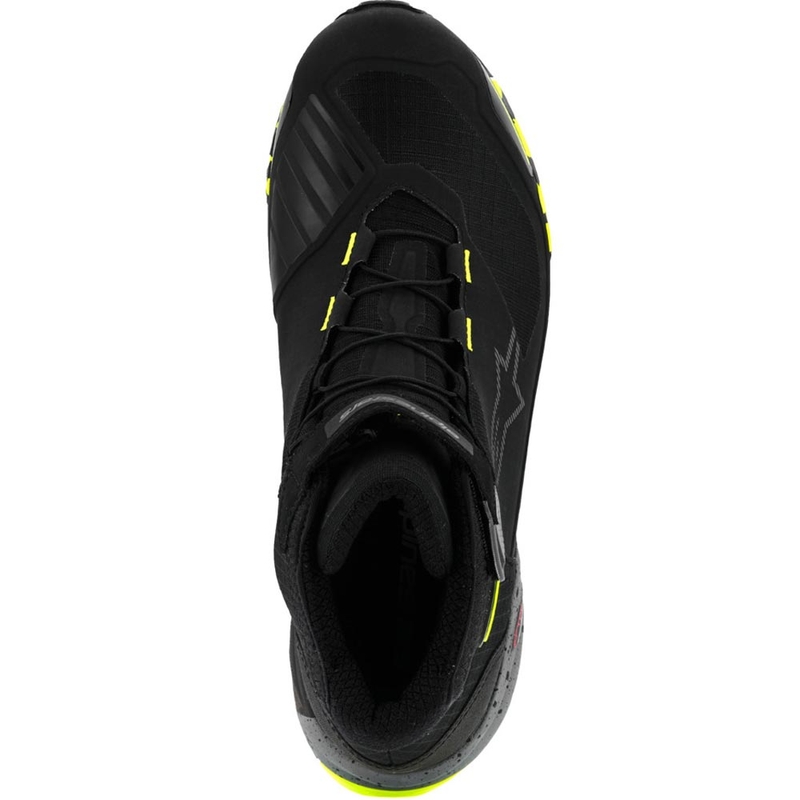 Alpinestars CR-X Drystar motoros cipő fekete-sötétszürke-fluo sárga