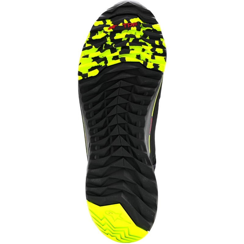 Alpinestars CR-X Drystar motoros cipő fekete-sötétszürke-fluo sárga