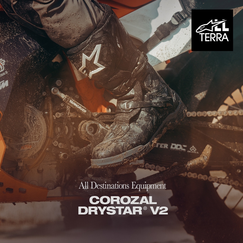 Alpinestars Corozal V2 Adventure Drystar motoros csizma barna-fekete