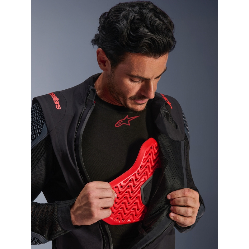 Alpinestars Halo PRO Drystar XF motoros kabát fekete-sötétszürke-piros