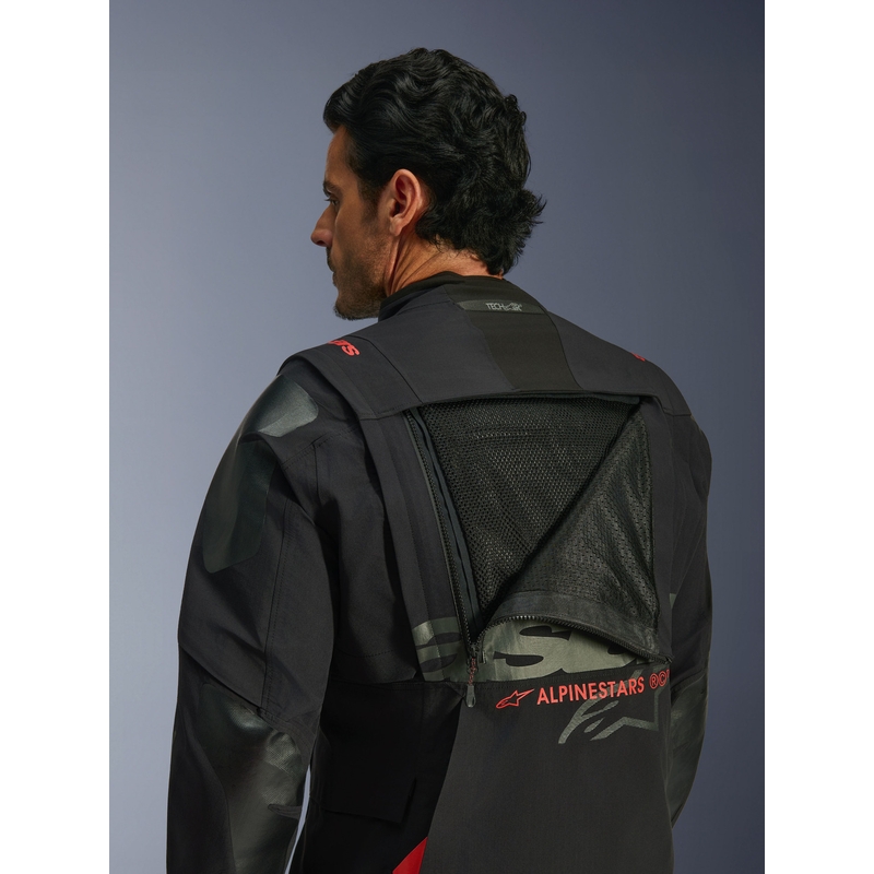 Alpinestars Halo PRO Drystar XF motoros kabát fekete-sötétszürke-piros