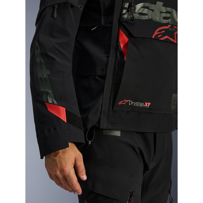 Alpinestars Halo PRO Drystar XF motoros kabát fekete-sötétszürke-piros