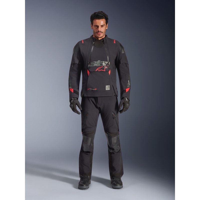 Alpinestars Halo PRO Drystar XF motoros kabát fekete-sötétszürke-piros