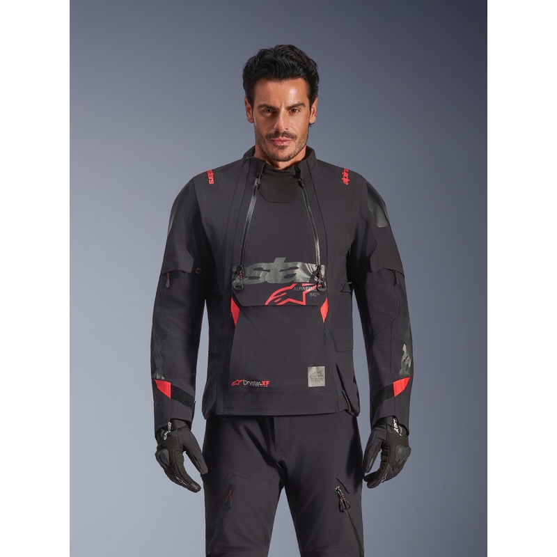 Alpinestars Halo PRO Drystar XF motoros kabát fekete-sötétszürke-piros