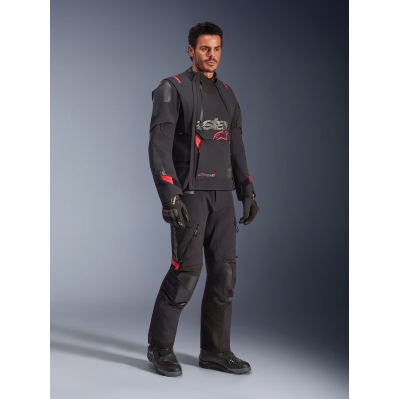 Alpinestars Halo PRO Drystar XF motoros kabát fekete-sötétszürke-piros