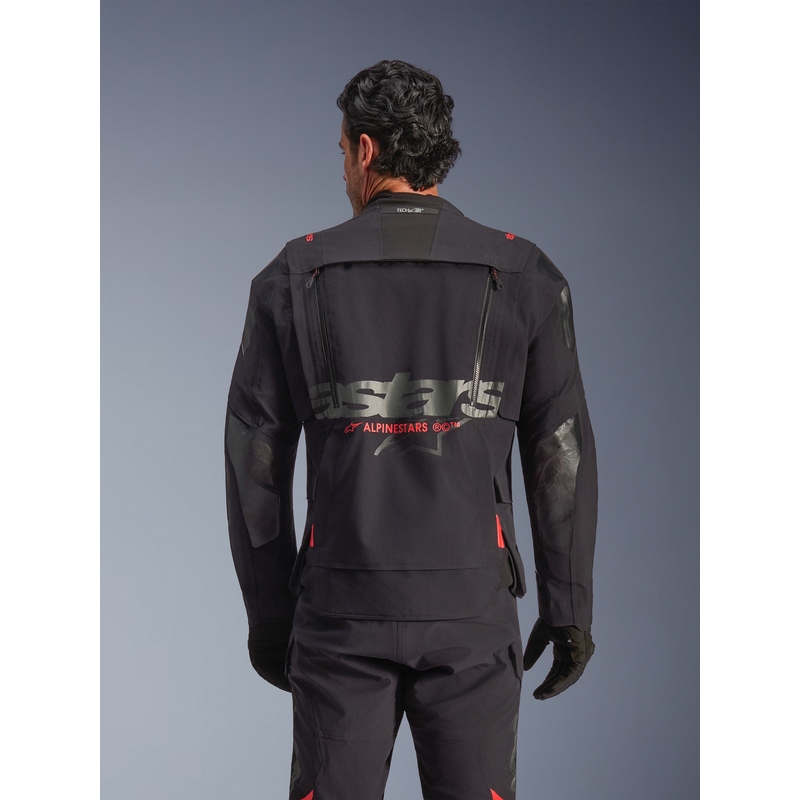 Alpinestars Halo PRO Drystar XF motoros kabát fekete-sötétszürke-piros