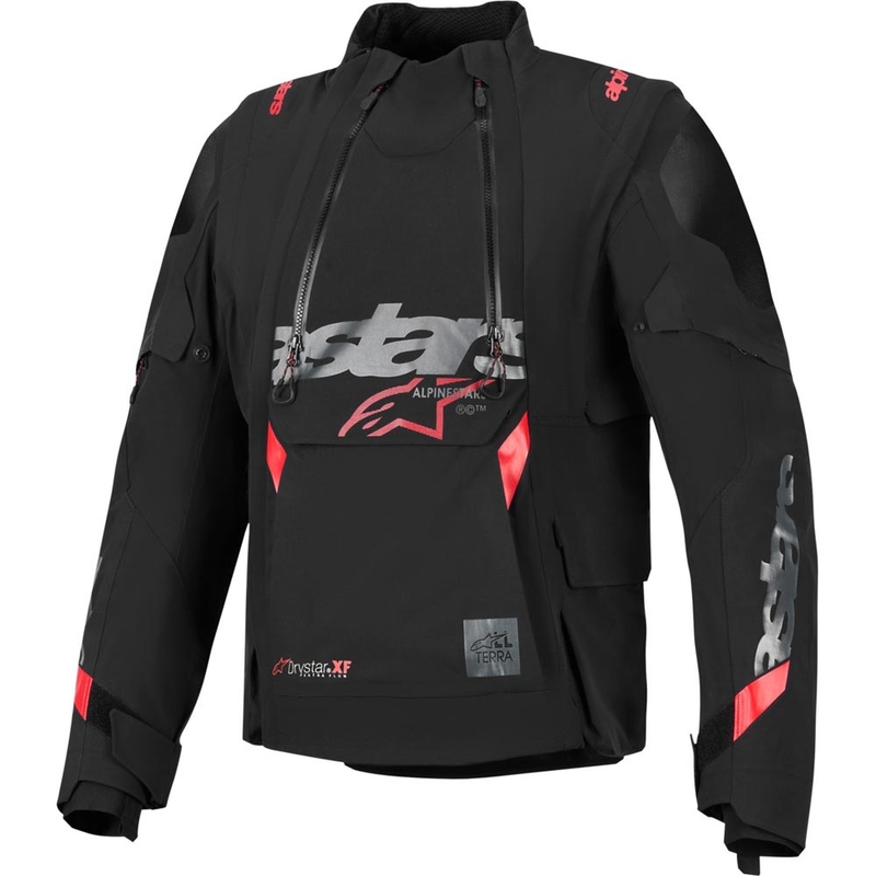 Alpinestars Halo PRO Drystar XF motoros kabát fekete-sötétszürke-piros