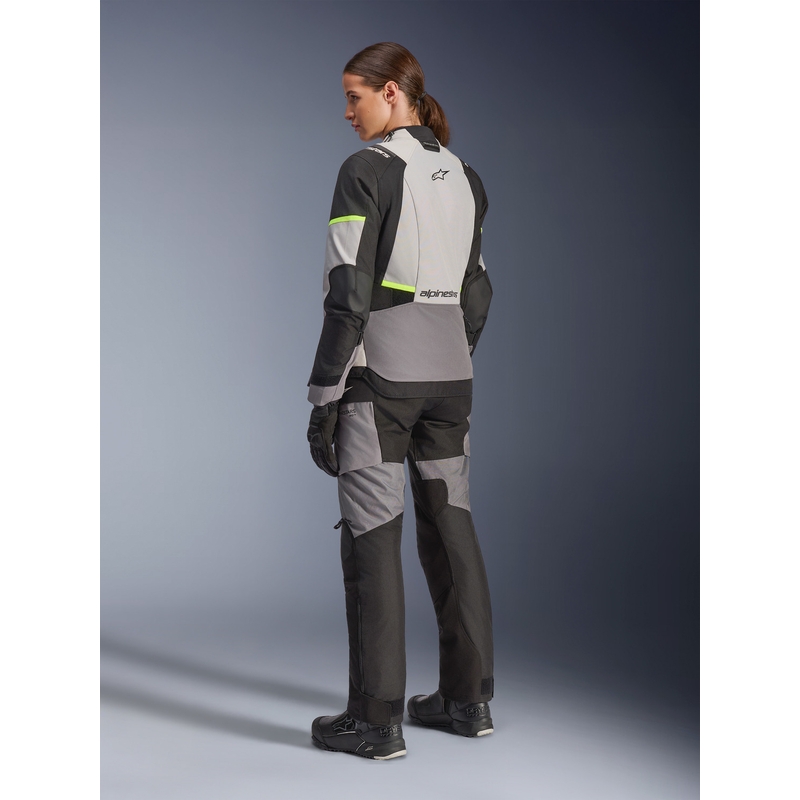 Alpinestars Stella Andes V4 Drystar női motoros kabát sötétszürke-világosszürke-fekete-fluo sárga
