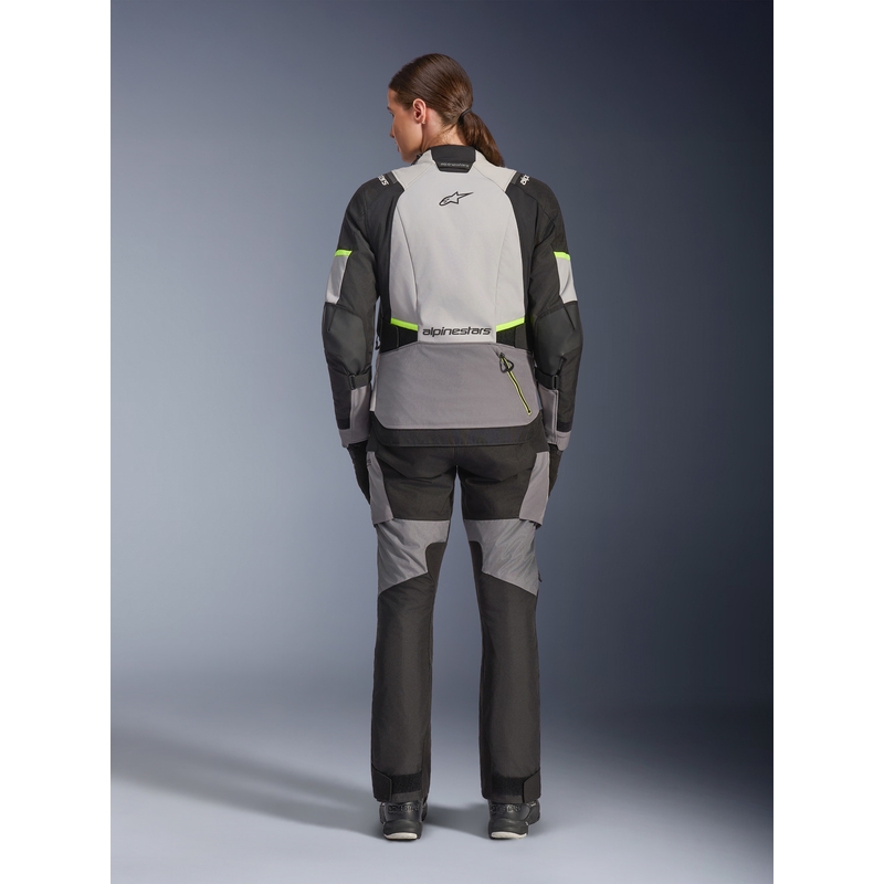 Alpinestars Stella Andes V4 Drystar női motoros kabát sötétszürke-világosszürke-fekete-fluo sárga