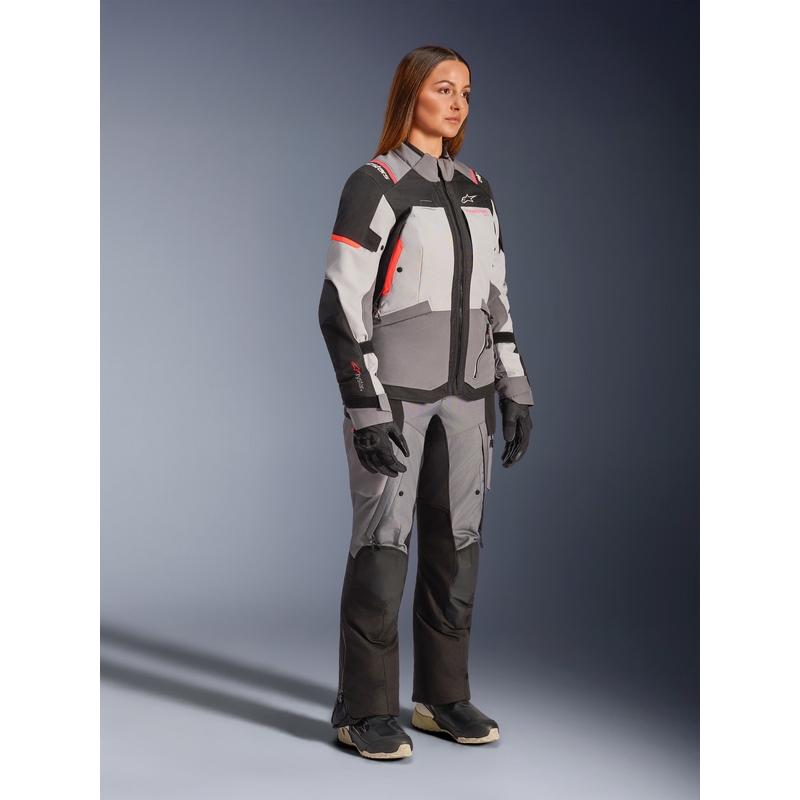 Alpinestars Stella Andes V4 Drystar női motoros kabát sötétszürke-világosszürke-fekete-piros