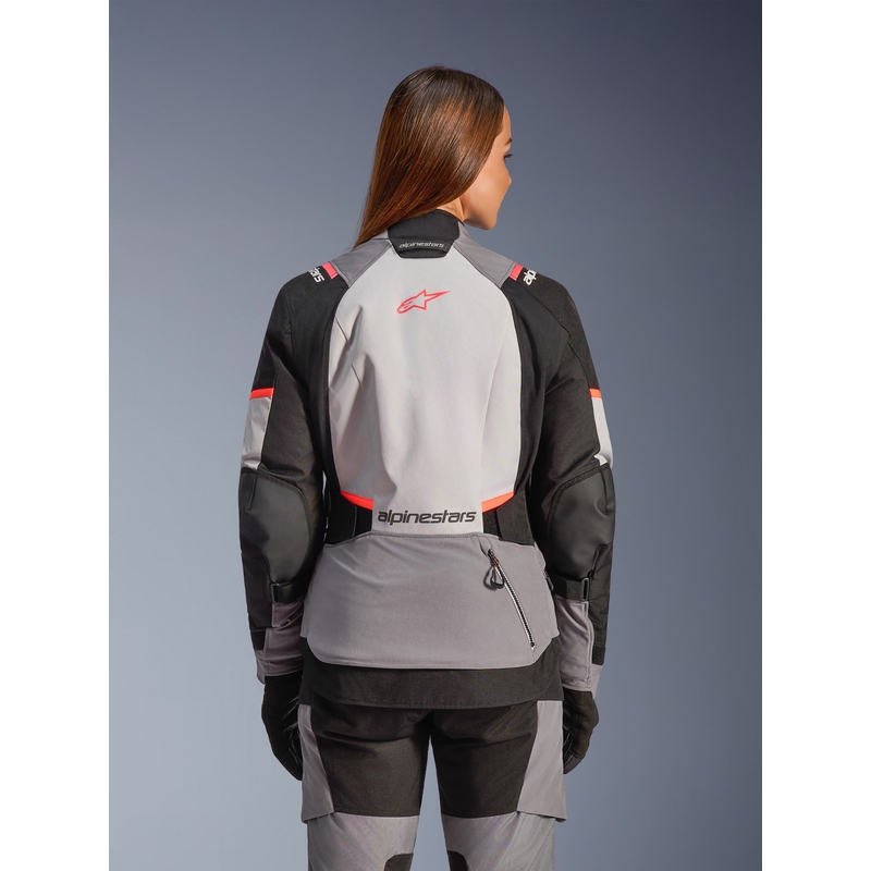 Alpinestars Stella Andes V4 Drystar női motoros kabát sötétszürke-világosszürke-fekete-piros