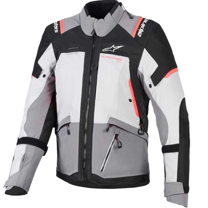 Alpinestars Stella Andes V4 Drystar női motoros kabát sötétszürke-világosszürke-fekete-piros