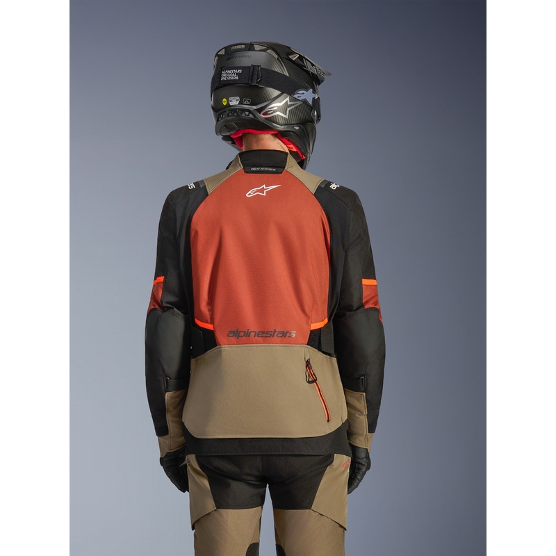 Alpinestars Andes V4 Drystar motoros kabát világosbarna-sötétnarancssárga-fekete