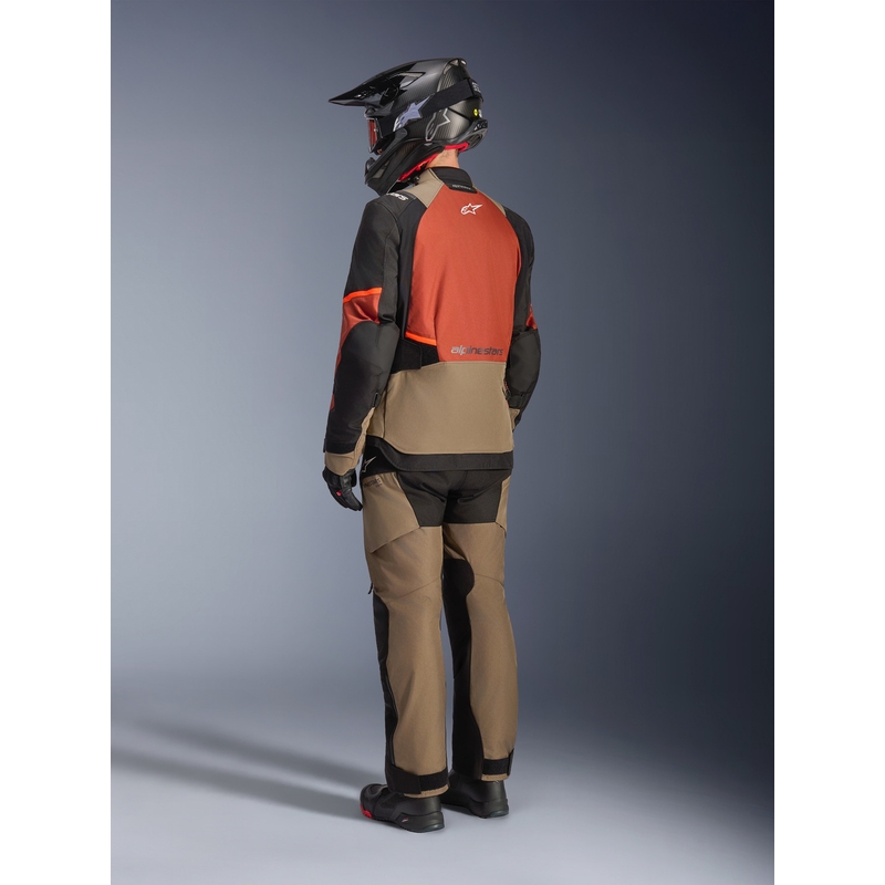 Alpinestars Andes V4 Drystar motoros kabát világosbarna-sötétnarancssárga-fekete