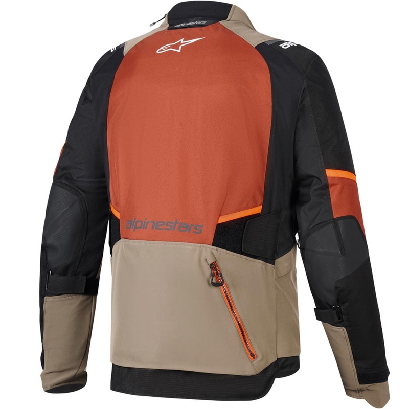 Alpinestars Andes V4 Drystar motoros kabát világosbarna-sötétnarancssárga-fekete