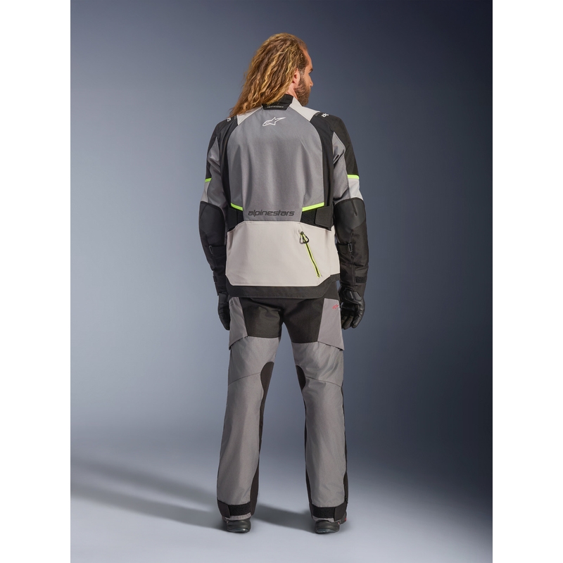 Alpinestars Andes V4 Drystar motoros kabát sötétszürke-világosszürke-fekete-fluo sárga