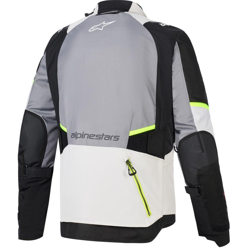 Alpinestars Andes V4 Drystar motoros kabát sötétszürke-világosszürke-fekete-fluo sárga
