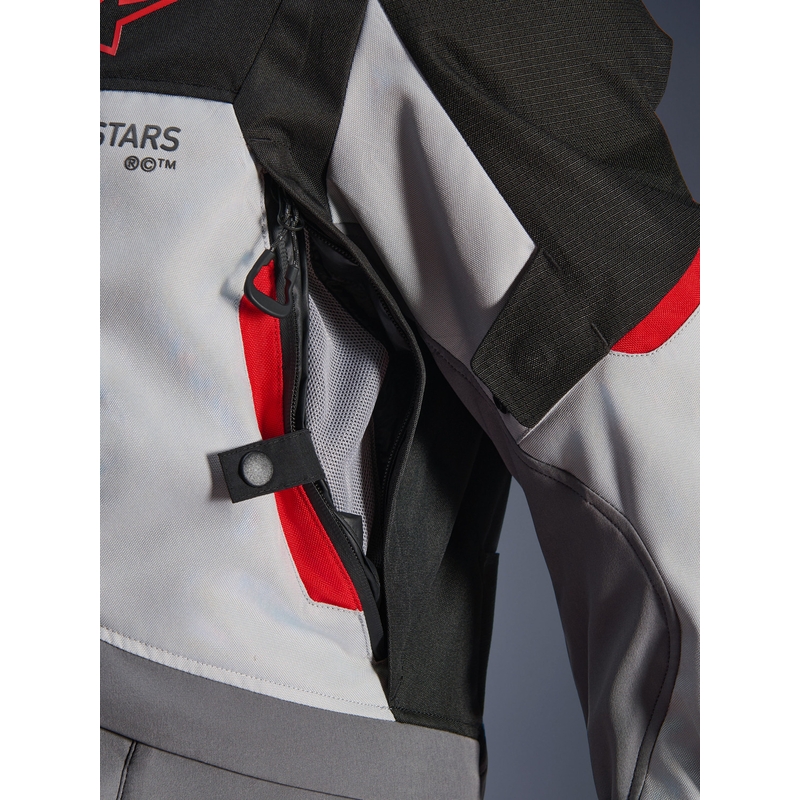 Alpinestars Andes V4 Drystar motoros kabát sötétszürke-világosszürke-fekete-piros