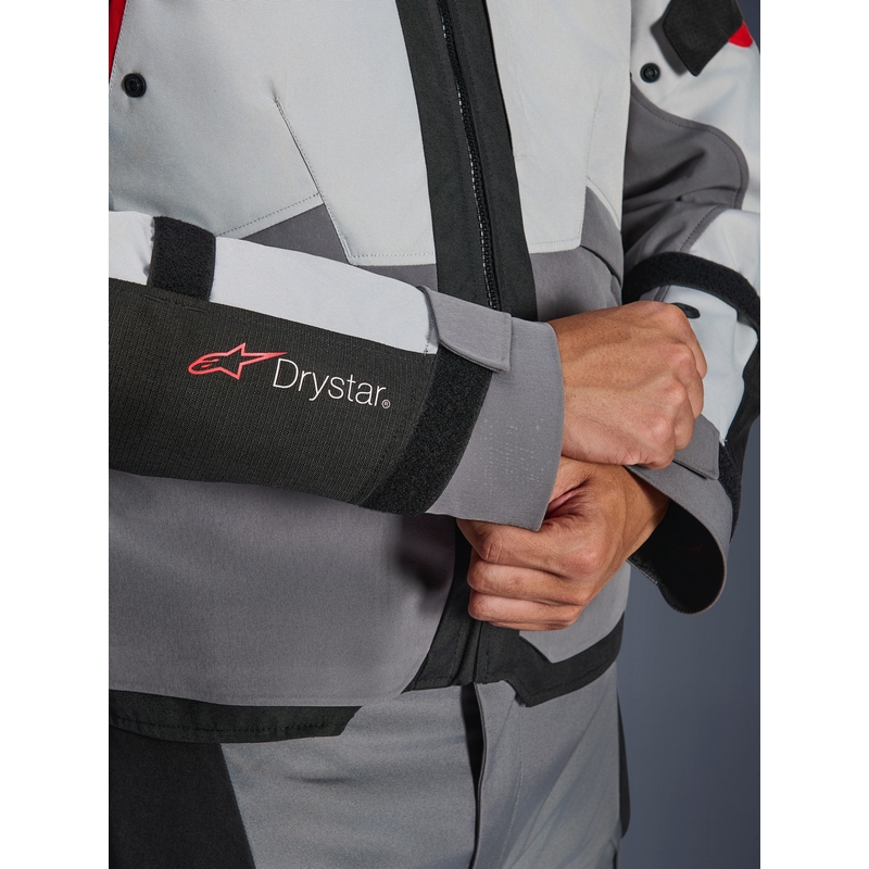 Alpinestars Andes V4 Drystar motoros kabát sötétszürke-világosszürke-fekete-piros
