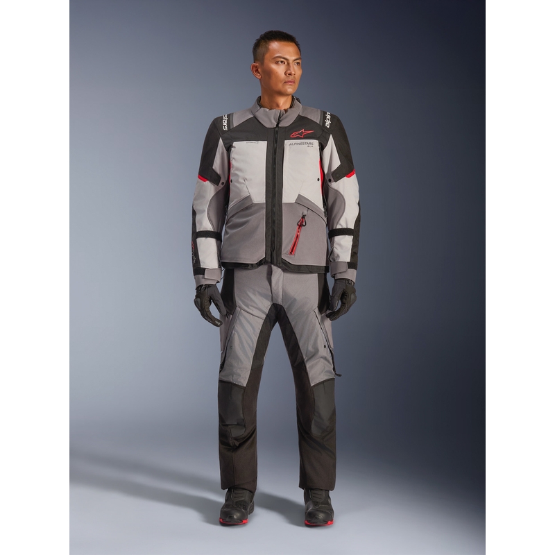 Alpinestars Andes V4 Drystar motoros kabát sötétszürke-világosszürke-fekete-piros