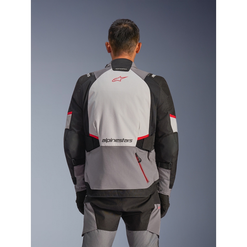 Alpinestars Andes V4 Drystar motoros kabát sötétszürke-világosszürke-fekete-piros