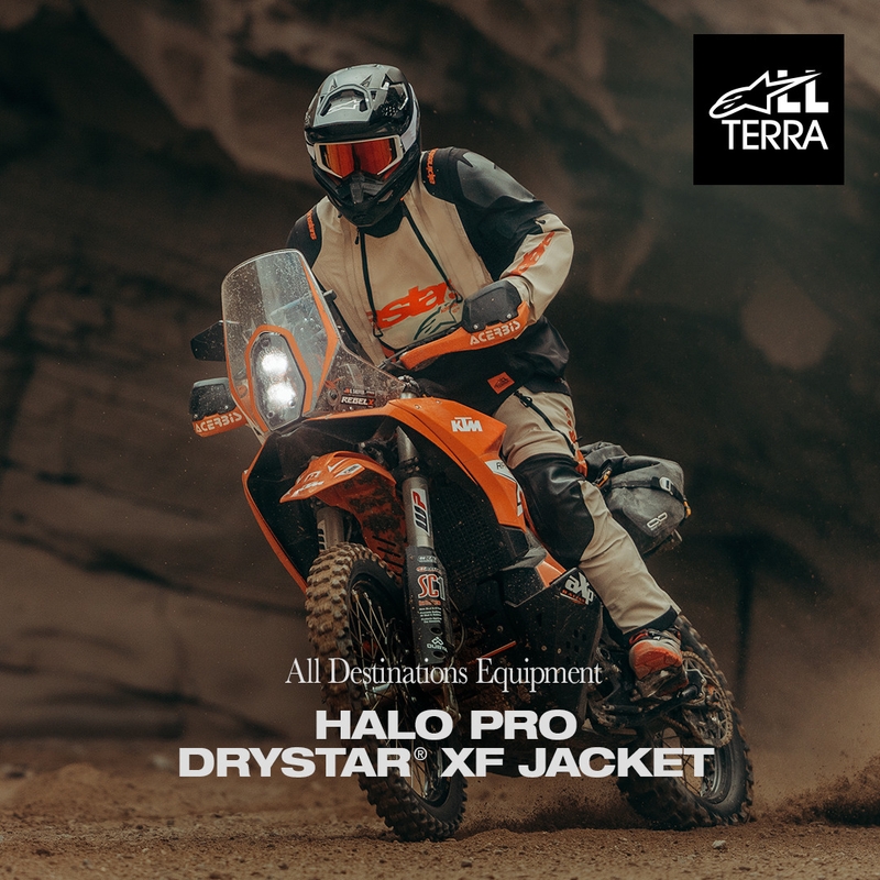 Alpinestars Halo PRO Drystar XF motoros kabát krémszínű-fekete-piros