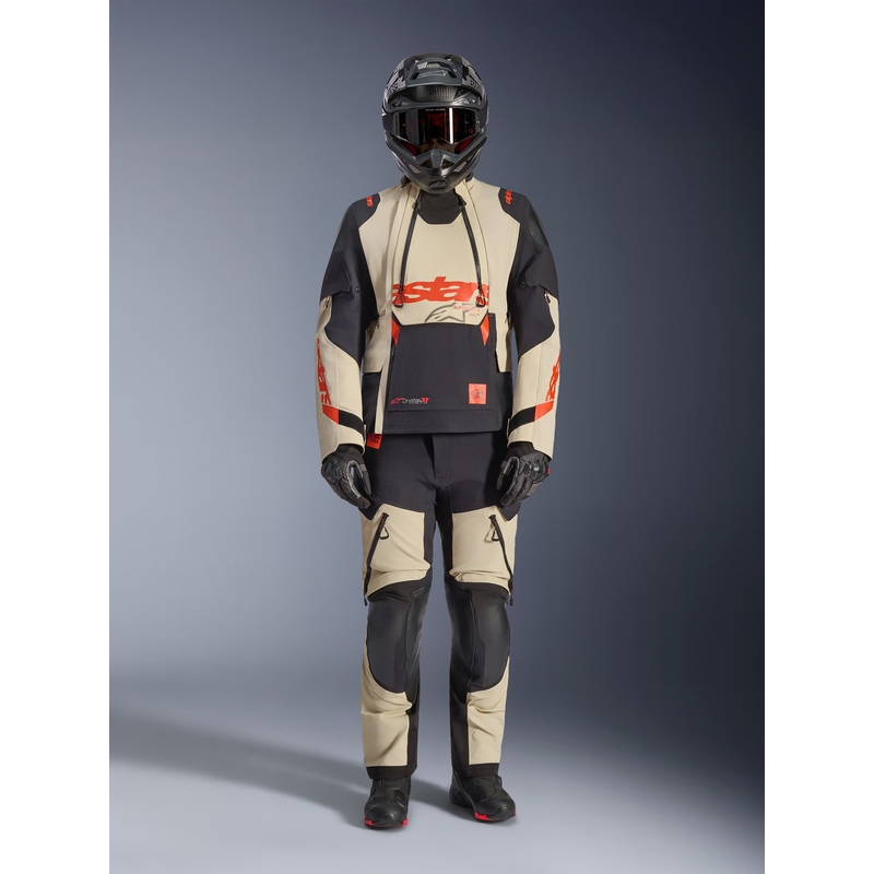 Alpinestars Halo PRO Drystar XF motoros kabát krémszínű-fekete-piros