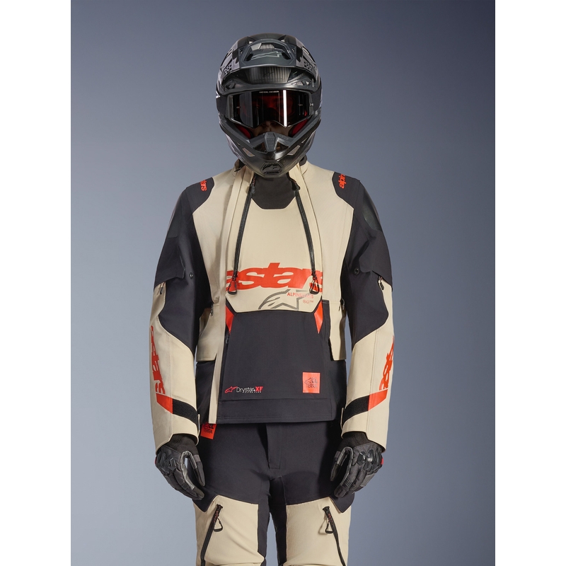 Alpinestars Halo PRO Drystar XF motoros kabát krémszínű-fekete-piros