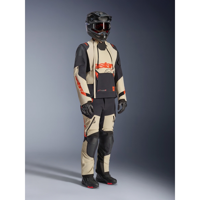 Alpinestars Halo PRO Drystar XF motoros kabát krémszínű-fekete-piros