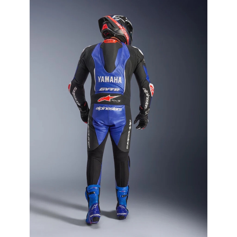 Alpinestars GP-R7 YAMAHA GYTR kollekció TECH-AIR kompatibilis motoros egyrészes bőroverál kék-fekete-fehér-piros