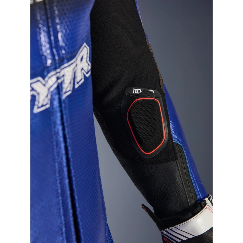 Alpinestars GP-R7 YAMAHA GYTR kollekció TECH-AIR kompatibilis motoros egyrészes bőroverál kék-fekete-fehér-piros
