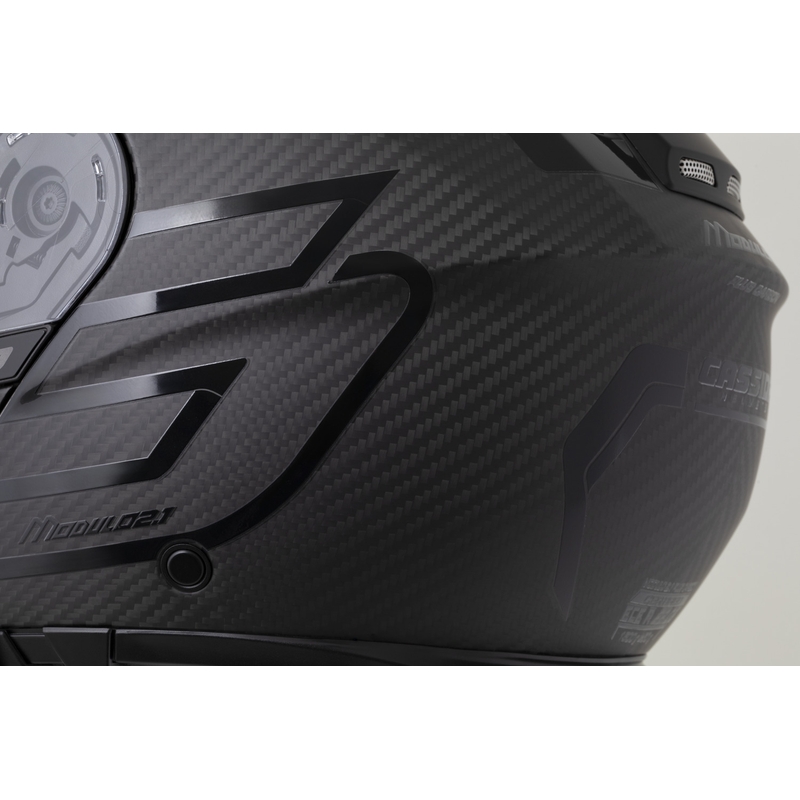 Cassida Modulo 2.1 Plus Carbon BlackOut felnyitható motoros bukósisak matt fekete