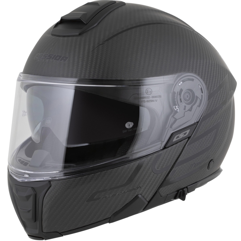 Cassida Modulo 2.1 Plus Carbon BlackOut felnyitható motoros bukósisak matt fekete