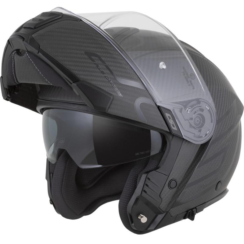 Cassida Modulo 2.1 Plus Carbon BlackOut felnyitható motoros bukósisak matt fekete